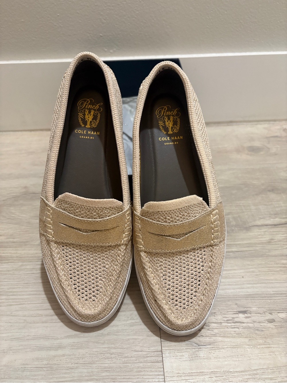 Cole Haan Men's gold Knit Slip-On Loafers